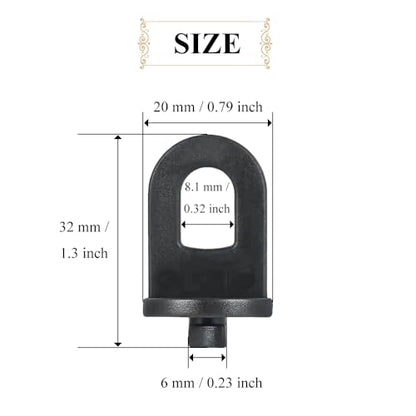 Greenhouse Twist Clips Black Plastic Greenhouse Hooks Plant Hangers Greenhouses Shading Fixing Clips Track Hooks for Greenhouses Bubble Wrap Hole Diameter 0.32 inch 40 Pieces
