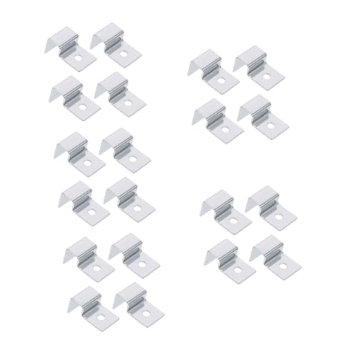 BESPORTBLE 20pcs Stainless Steel Fish Tank Lid Supports Aquarium Cover Holders for Glass Tanks Easy Installation Suitable for Various Aquatic Environments Elegant Design