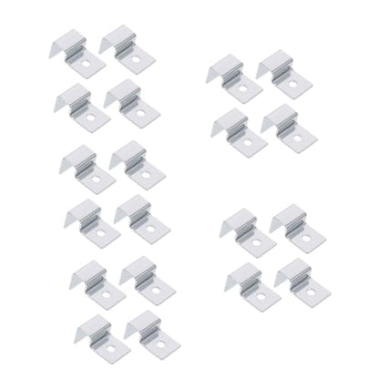 BESPORTBLE 20pcs Stainless Steel Fish Tank Lid Supports Aquarium Cover Holders for Glass Tanks Easy Installation Suitable for Various Aquatic Environments Elegant Design