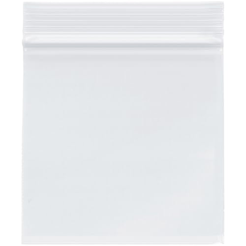 Plymor 4" x 4" (Pack of 200), 4 Mil Heavy Duty Zipper Reclosable Plastic Bags - size: 4" x 4" (200 Count)
