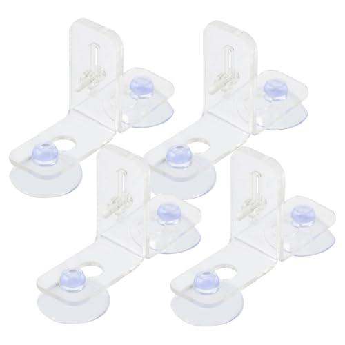 4sets Aquarium Divider Clips Transparent Fish Tank Partition Board for Easy Separation and Secure Living Environment for Pet Fish