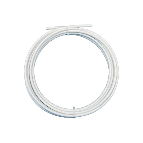 1/4 Inch OD 20 Feet White LLDPE Plastic Tubing - Food Grade Flexible Hose for Reverse Osmosis Water Filtration Systems, Refrigerators, Ice Makers, Coffee Machines & Appliances (1/4" OD, 20ft, White)