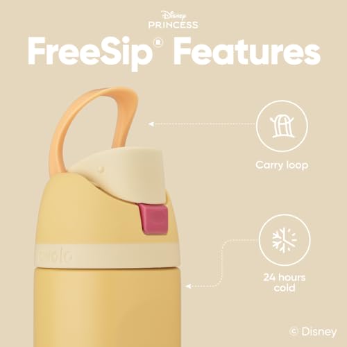 Owala Princess FreeSip Stainless Steel Water Bottle 24 oz Belle - color: Belle, size: 24 Ounces