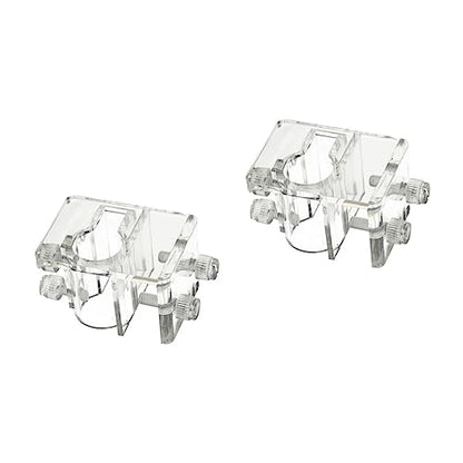 2pcs Aquarium Fixed Clip Water Holder Clamp Acrylic Fish Tank Clip (Size s 5-20mm) Prevents Slipping Falling - color: Transparentx2pcs, size: Size 1x2pcs