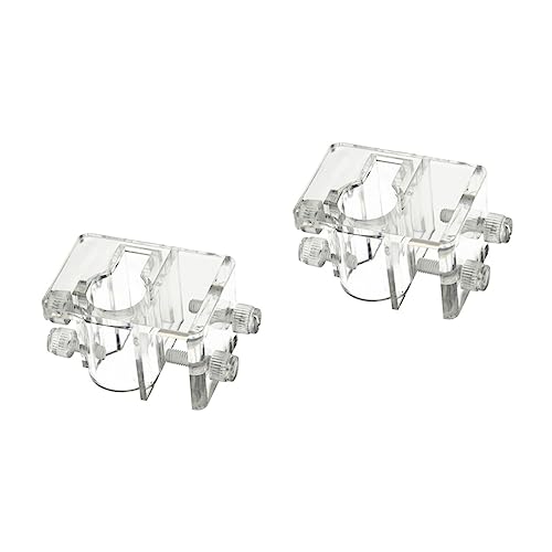 2pcs Aquarium Fixed Clip Water Holder Clamp Acrylic Fish Tank Clip (Size s 5-20mm) Prevents Slipping Falling - color: Transparentx2pcs, size: Size 1x2pcs