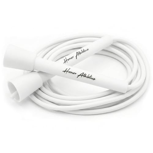 HONOR ATHLETICS Speed Rope, Skipping Rope - Best for Double Under, Boxing, MMA, Cardio Fitness Training Condition - Jump Rope - color: White