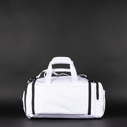 WOLFpak 30L Perfect Duffle Bag - Sports Tactical Gym Bag (Polar White) | Laptop Pouch, MOLLE Compatible, Padded Straps, 1000D Waterproof Fabric, Dual Cup Holders, Military Grade - color: Polar White