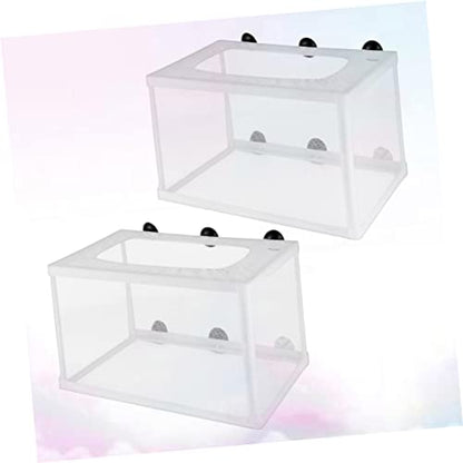 Happyyami 2pcs Fish Breeder Net Cups for Efficient Fish Hatchery Aquarium Isolation Mesh for Breeding and Protecting