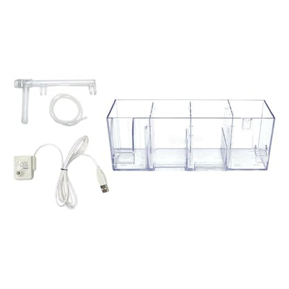 Fish Tank Filter Box Water Purifier Aquarium Accessories Waterfall Increase Easy to Install Aquarium Hang on Filter, B