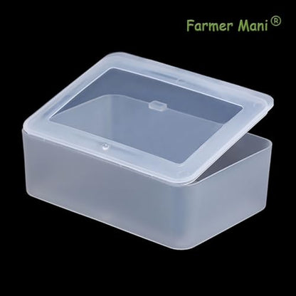 Clear Plastic Storage Containers Box with Lid (5.04x3.5x1.69 inch, 2 Pack), Rectangle Plastic Clear Storage Containers Box for Beads, Coins, Safety Pins and Other Craft Jewelry Watch Findings - size: 5.04 x 3.5 x 1.69 Inch