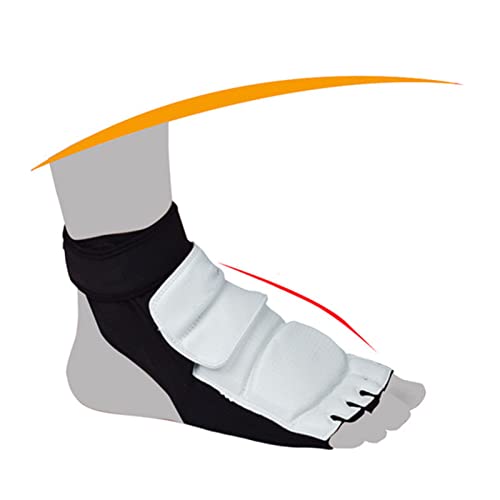 Matybobe Taekwondo Foot Guard Taekwondo Foot Protector Sparring Guard Breathable Anti Slip Hook and Loop Ankle Wrap Hollow Side Kick Protection for Karate Boxing Martial Arts - size: XL 38-39