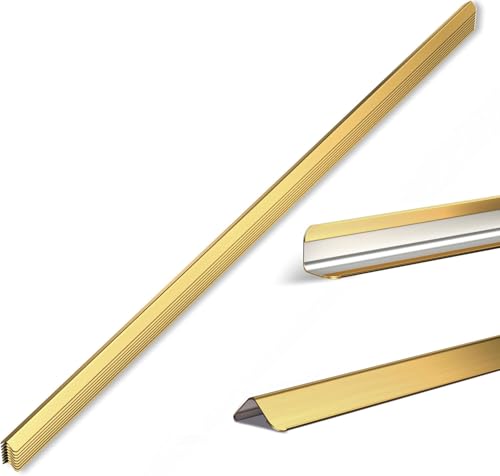304 Stainless Steel Wall Corner Guards (10, Golden, 0.5x0.5x96) No adhesivey - color: Golden, size: 0.5x0.5x96Inches