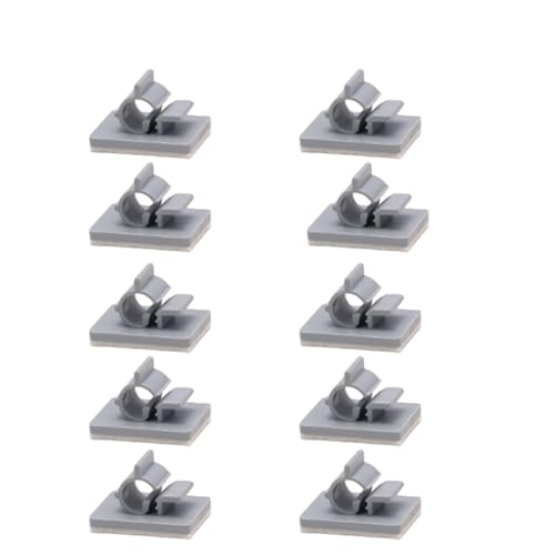 10-Pack Adhesive RO Tubing Holder Clips - for 3/8 Inch Water Filter Tube, Cable Management Mounts for Reverse Osmosis System, Refrigerator, Under Sink Organization (3/8 inch RO Tubing Mounting Clips) - size: 3/8 inch RO Tubing Mounting Clips