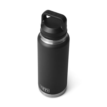 YETI Rambler 36 oz Bottle, Vacuum Insulated, Leakproof, Stainless Steel with Chug Cap - color: Black