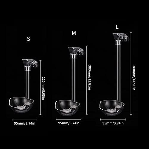 Aquarium Feeding Tube Dish Bowl for Fishtank with Detachable Frame for Shrimp Glass Shrimp and Snails Feeding Dish