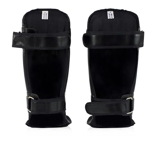 Fairtex SP3 Lightweight Shin Guards, Muay Thai MMA Avoid Shin Splints Gear - color: Black, size: Small/Kids