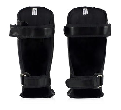 Fairtex SP3 Lightweight Shin Guards, Muay Thai MMA Avoid Shin Splints Gear - color: Black, size: Medium
