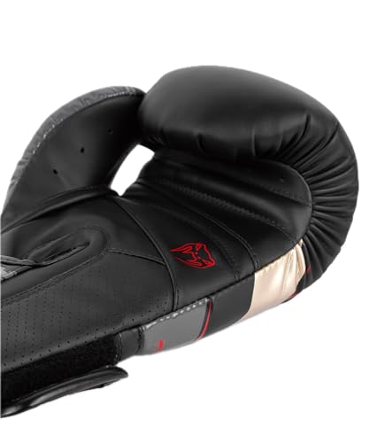 Venum Elite Evo Boxhandschuhe - color: Black/Gold/Red, size: 10 oz