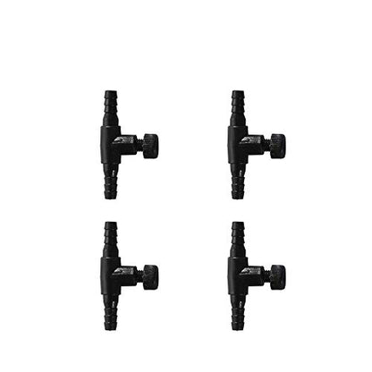 Aquarium 50 Feet Standard 3/16" Black Flexible Airline Tubing with Black Plastic Connectors for Fish Tank,Terrariums, and Hydroponics - size: 50 Feet with connectors