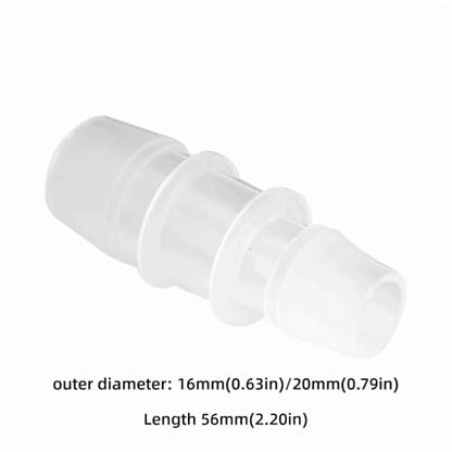 2 Pcs 16mm/20mm Plastic Hose Barbed Adapter Universal Fit PVC Pipe Fittings Variable Diameter Connector for Aquarium Air Pump