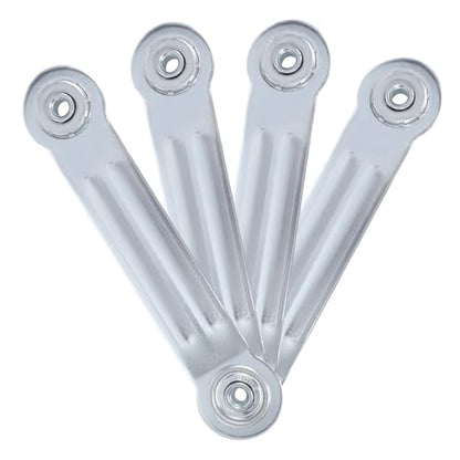 Glider Bearing Arm Bracket Replacement, 4Pcs Silver, 6.9 Inch Length & 5.5 Inch Hole Center, Hardware Rocker Parts for Patio Glider, Garden Bench, and Chair Repair - color: Silver, size: L 6.9" x 5.5" Centers