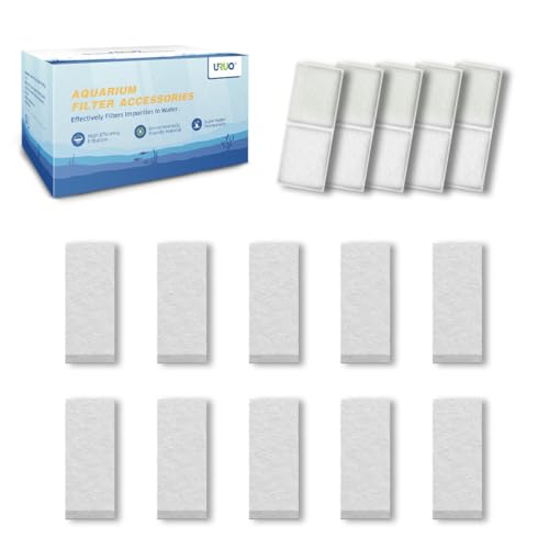 Fish Tank Filter Cartridge: 15 Pack Aquarium Top Fin Filter Cartridges, Replacement Aquarium Carbon Cartridge with Zeolite