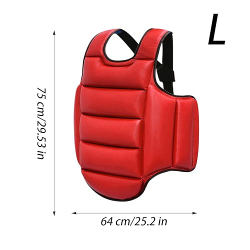 Boxing Chest Protector Kickboxing Belly Protector Guard | Body Protection Pad Breathable for Sparring Training Combat Sports Competition - size: Large