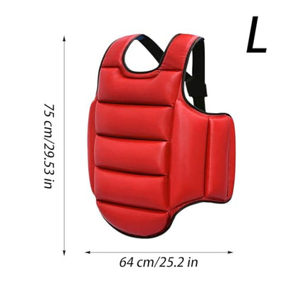 Boxing Chest Protector Kickboxing Belly Protector Guard | Body Protection Pad Breathable for Sparring Training Combat Sports Competition - size: Large