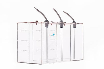 Marine Acrylic Liquid Storage Bucket with Dispensing Pump and Automatic Refill System Storage Container (3 Rooms, 7.5L/2.1G, 2.5L/0.7G Per Room)