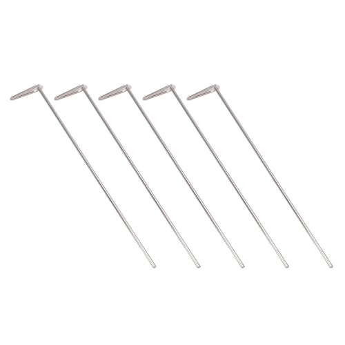 Pssopp Bacterial Spreader Stainless Steel Cell Spreader 5 Pack Triangular Head Reusable Autoclavable for Agar Plating Petri Dish Microbiology Labs Students Technicians