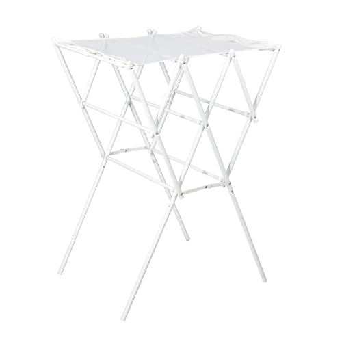 Household Essentials Clothes Drying Rack, Foldable, Expandable and Collapsible Laundry Drying Rack, White - color: White