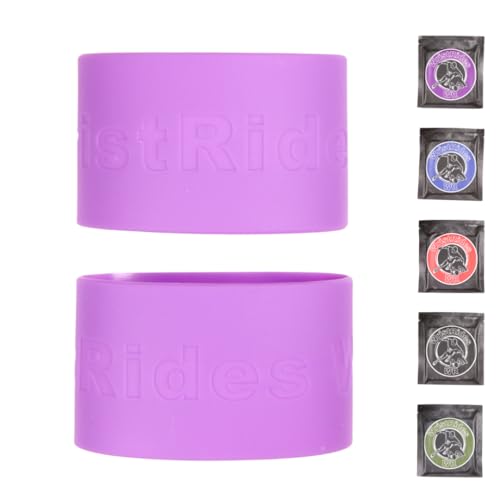 MMA Glove Wrist Strap Covers, Wristbands, Reusable Scratch Protection, Glove Life Extender - color: Purple