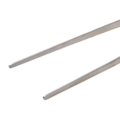 19in Aquarium Tweezers Stainless Steel Straight Tweezer for Against Rust Reptiles Feeding Tongs