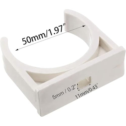 50 Pcs U-Shaped PVC Water Pipe Clamps, U-Shaped Buckles Fit for 1-1/2" (40mm) Pipes, TV Trays Tubing Hanger Support Pex Tubing (White 40mm) - size: 40mm,50Pcs(White)