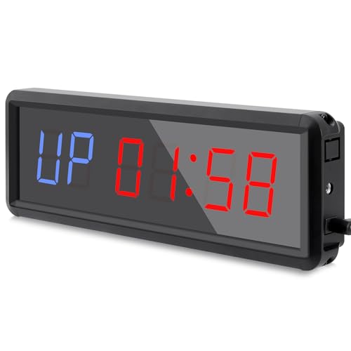 PELLOR Gym Timer with Remote & Press Button for Tabata/FGB/EMOM Workout