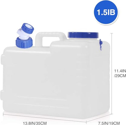 4 Gallon/15L Water Container with Spigot, Portable BPA Free Water Jug, Multifunction Water Tank for Camping Outdoor Hiking Picnic Supplies, Emergency Stroage, 4 Pack - size: 4 gal, 4 pack