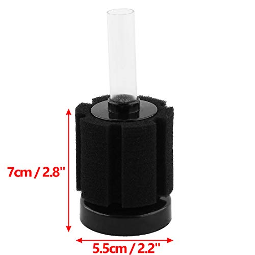 XINYOU XY-2835 Fish Aquarium Mini Cylinder Soft Sponge Water Filter, Black
