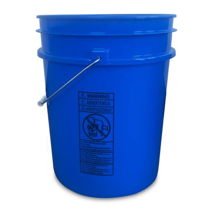 5 Gallon Bucket - Food Grade Bucket, Metal Handle Grip, BPA-Free, Heavy-Duty 90 Mil HDPE Plastic Pail, Stackable Utility Container, Made in USA, Lid Not Included, Blue, 12 Packs - color: Blue, size: 12 Packs