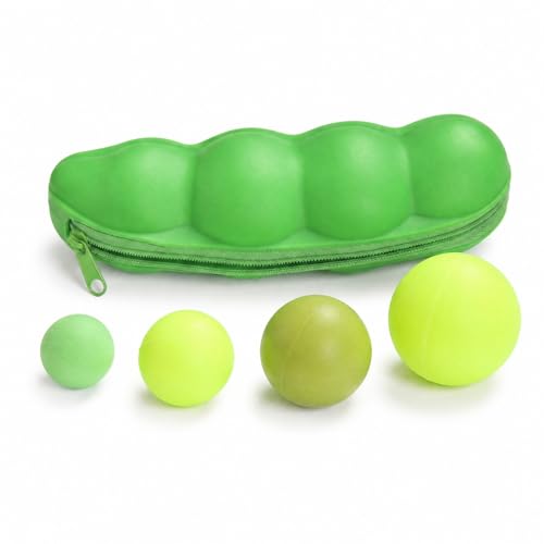 2 Soft 2 Hard Massage Lacrosse Balls, 4 Sizes for Myofascial Release