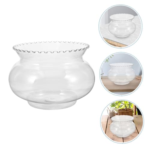 Miniature Fish Bowl Shatterproof Transparent Aquarium for Betta Fish for Home Decor Desktop Decoration Easy Maintenance Space Efficient Design Capacity