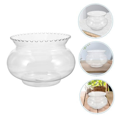 Miniature Fish Bowl Shatterproof Transparent Aquarium for Betta Fish for Home Decor Desktop Decoration Easy Maintenance Space Efficient Design Capacity