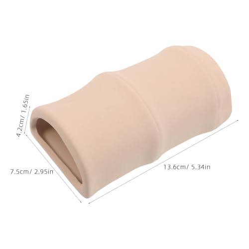 Kisangel 2pcs Aquarium Pleco Cave Decorations, D-Shaped Fish Spawning Shelter, Ceramic Cichlid Breeding Cave, Hideout Tube for Shrimp, Betta, Catfish