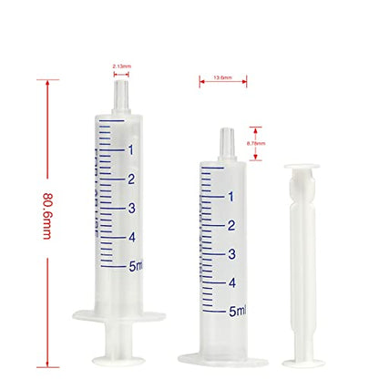 50 Pack 5 ml Plastic Syringe, luer Slip Syringe, Used in Scientific Laboratories, Liquid refilling, DIY Crafts, Scientific Labs By Labfil - size: 5ML Plastic Syringe