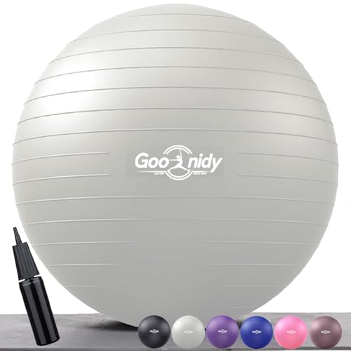 Soft Exercise Ball, Pilates Yoga Ball Chair, Workout Equipment with Pump | Anti-Burst Supports 2200lb for Women Pregnancy Medicine Birthing Physical Therapy Stability Excersing Birth Swiss Fitness - color: Gray, size: S(15-18inch/38-45cm)