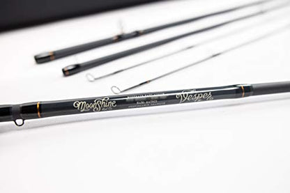 Moonshine Rod Company Fast Action Fly Fishing Rod – Carbon Fiber Graphite Rod with Zippered Travel Case – Drifter II, Vesper, Epiphany ESN, Outcast, Phantom & Rambler Series - 2WT up to 12WT Rods