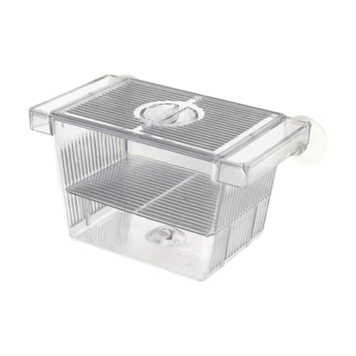 predolo Aquarium Hatching Box for Fish Breeding with Suction Cups for Betta Guppy, S - size: S