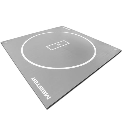 Meister FlexFloor Wrestling Mat - 10ft x 10ft Roll-Up Pro Training Mat for Home & Gym - color: Gray