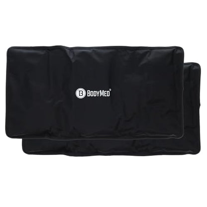 BodyMed Reusable Gel Ice Pack Cold Compress (2-Pack) for Back, Shoulder, Neck, & Knee - Professional Grade Cold Therapy for Injuries, Aches, Swelling, Bruises, Sprains - 21 in. x 11 in. (Oversize) - size: 21 in × 11 in (Oversize) (Pack of 2)