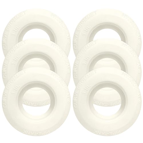 1 inch Hydroseal flexible tank adapter TPV Grommet bulkhead connector, Leak-Proof aquarium bulkhead fitting for 1'' PVC Pipe, Tanks, Hydroponics, Aquaculture, Filtration & Drainage, No-Glue Push-Fit - size: 1 inches-6Pcs