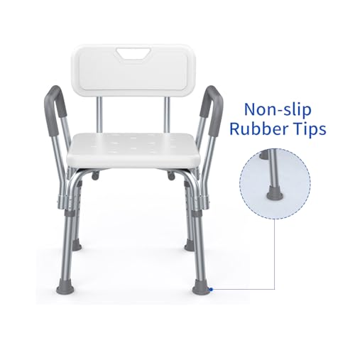 4 Pack Replacement Feet for Shower Chair Bath Seat | 1-1/8"Slope Rubber Tips Non Slip Shower Bench | Tub Transfer Benches Suction Cup Feet